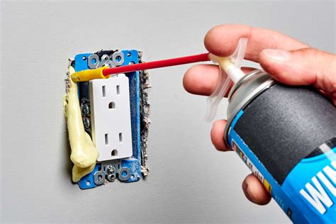 spray foam for electrical outlets